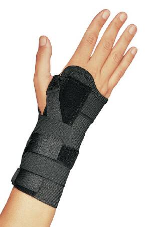 Wrist Brace ProCare Universal CTS Aluminum / Elastic Left or Right Hand Black X-Small (Each)