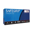 Microflex Medical SafeGrip Latex Extended Cuff Length Exam Glove, Small, Blue (500/CS) 