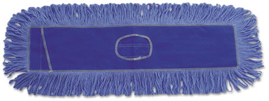 Essendant Co/United Stationers Dust Mop Pad Boardwalk Looped-end Blue Cotton / Synthetic Fiber Reusable 