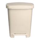 McKesson Waste Can with Step-On Pedal, Plastic, Beige, 15.16 x 14.37 x 18.9 Inch (Case)