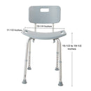 McKesson Aluminum Bath Bench, 15.5 – 19.5 Inch Height (Each)