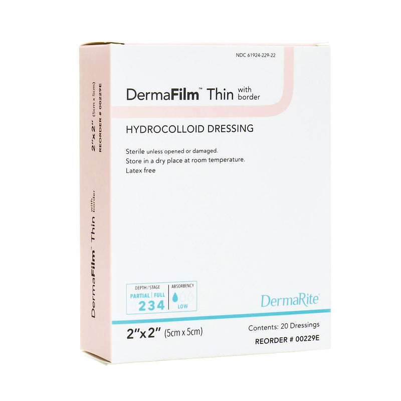 DermaFilm Hydrocolloid Dressing, 2 x 2 Inch (Box of 20)