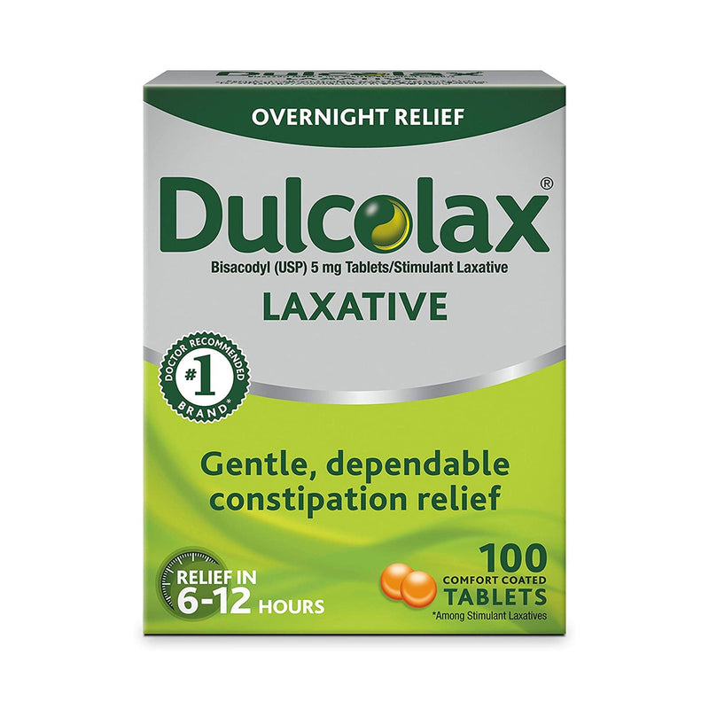 Dulcolax Bisacodyl USP Laxative (Bottle of 100) 