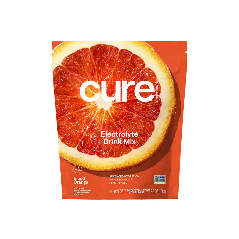 Cure Electrolyte Drink Mix, Blood Orange, 7.7-gram Packets (Case of 168)