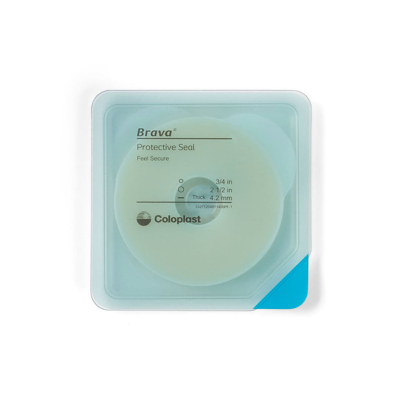 Ostomy Seal Brava Thick 3/4 Inch (18mm) Stoma 2-1/2 Inch (64mm) - 4.2mm Thick For Use with Ostomy Pouch (Box of 10)