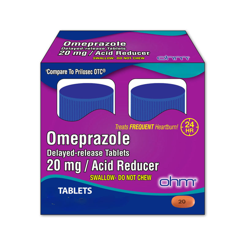 ohm 20 mg Omeprazole Acid Reducer Delayed-released Tablets (Bottle of 14)
