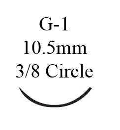 Absorbable Suture with Needle GUT CHROMIC Chromic Gut G-1 3/8 Circle Precision Reverse Cutting Needle Size 6-0 Monofilament (Box of 12)