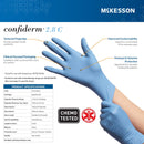 McKesson Confiderm 2.8C Nitrile Exam Gloves, Large, Ocean Blue (Case of 1000) 