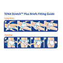 Incontinence Brief TENA Stretch Plus Adult Medium / Regular Unisex Disposable Moderate Absorbency (80/BG)