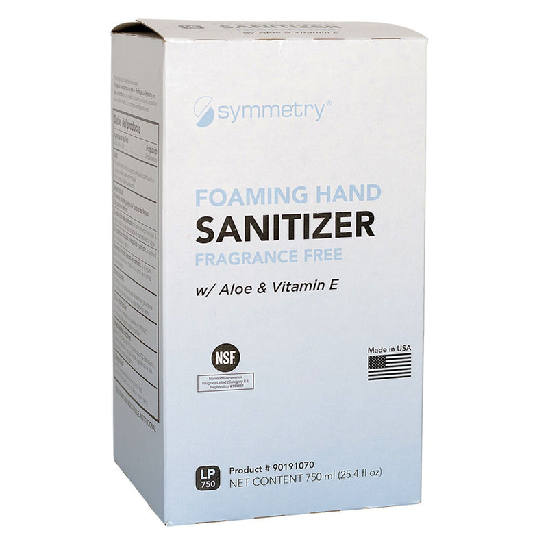 Hand Sanitizer with Aloe Symmetry 750 mL Ethyl Alcohol / Aloe / Vitamin E Foaming Dispenser Refill Bottle (Case of 6)