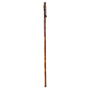 Mabis Healthcare Brazos Exotic Leather Safari Hickory Rustic Walking Stick, 55-Inch 