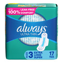 Feminine Pad Always Ultra Thin With Wings Super Absorbency (Case of 102)