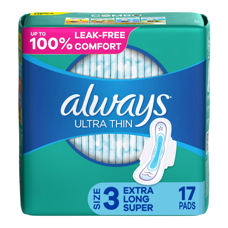 Feminine Pad Always Ultra Thin With Wings Super Absorbency (Case of 102)