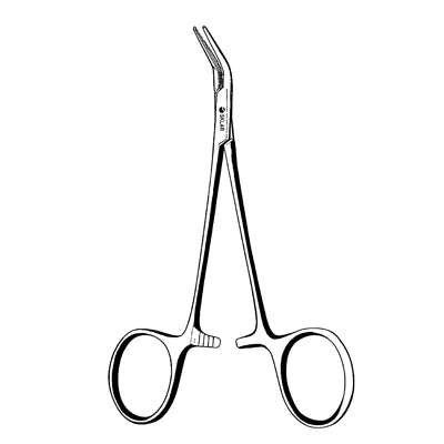 Sklar Halsted Mosquito Hemostatic Forceps - 5", Angled (45°), Extra Delicate - 17-1850