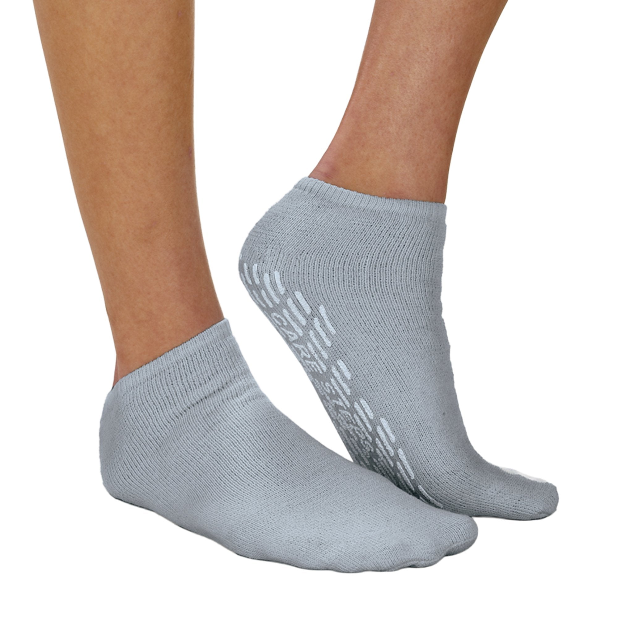 The Pillow Factory Division Care-Steps Single Tread Slipper Socks, Extra Large, Gray (48/CS) 