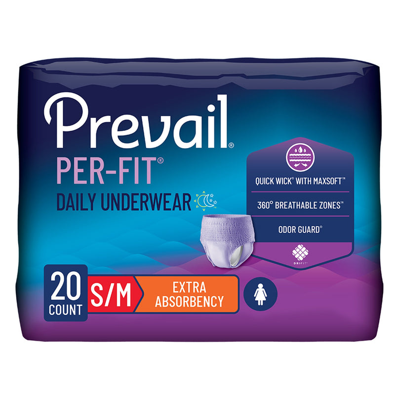 Prevail Per-Fit Women Extra Absorbent Underwear, Medium (Case of 80)