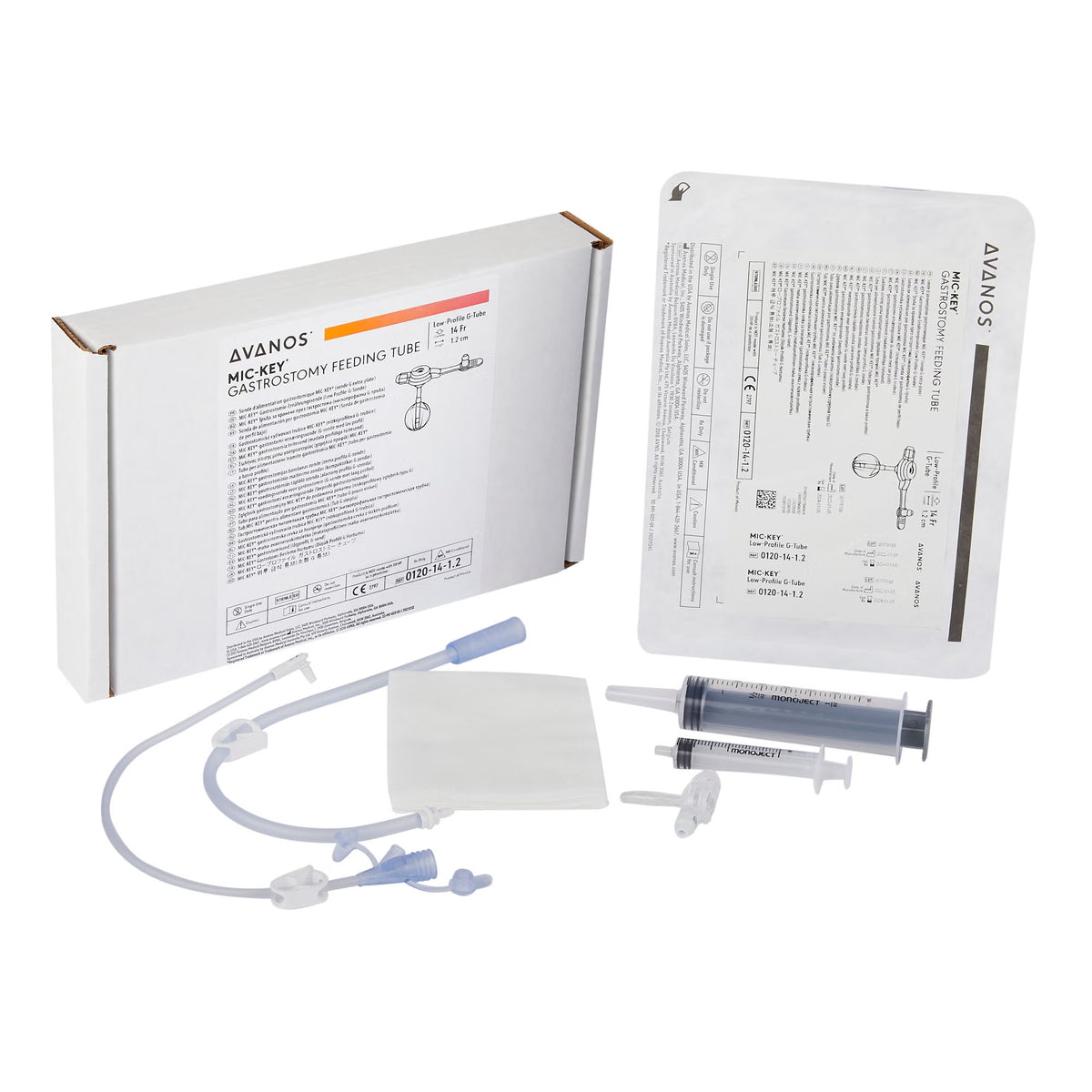 Low Profile Gastrostomy Tube Kit MIC-Key 14 Fr. 1.2 cm Tube Silicone Sterile (Each)