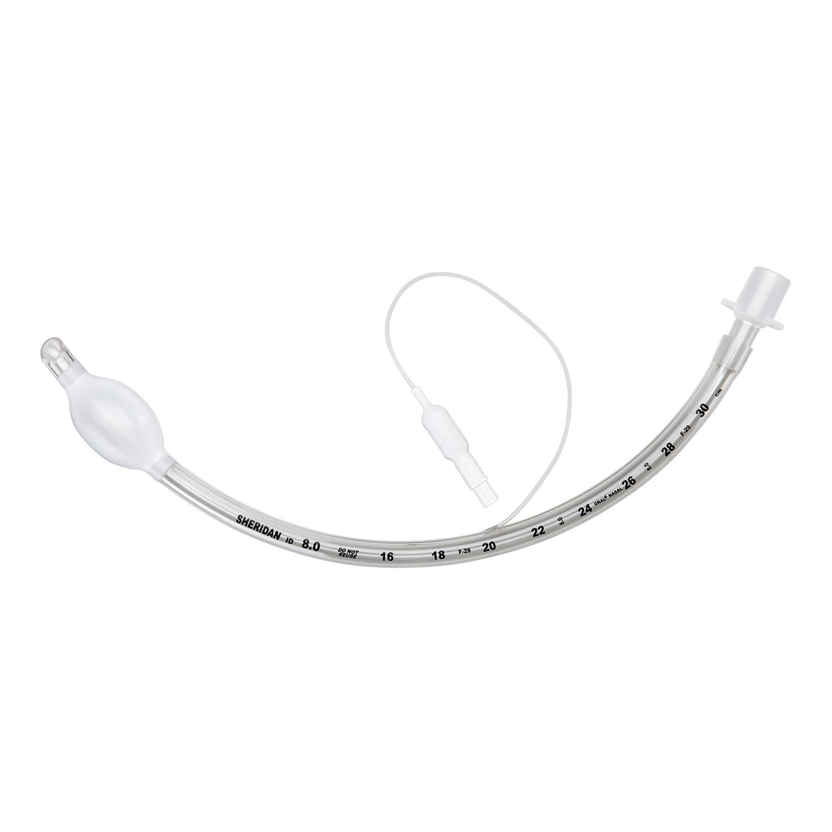 Cuffed Endotracheal Tube Sheridan HVT 313 mm Length Curved 7.0 mm ID Adult Murphy Eye (Box of 10)