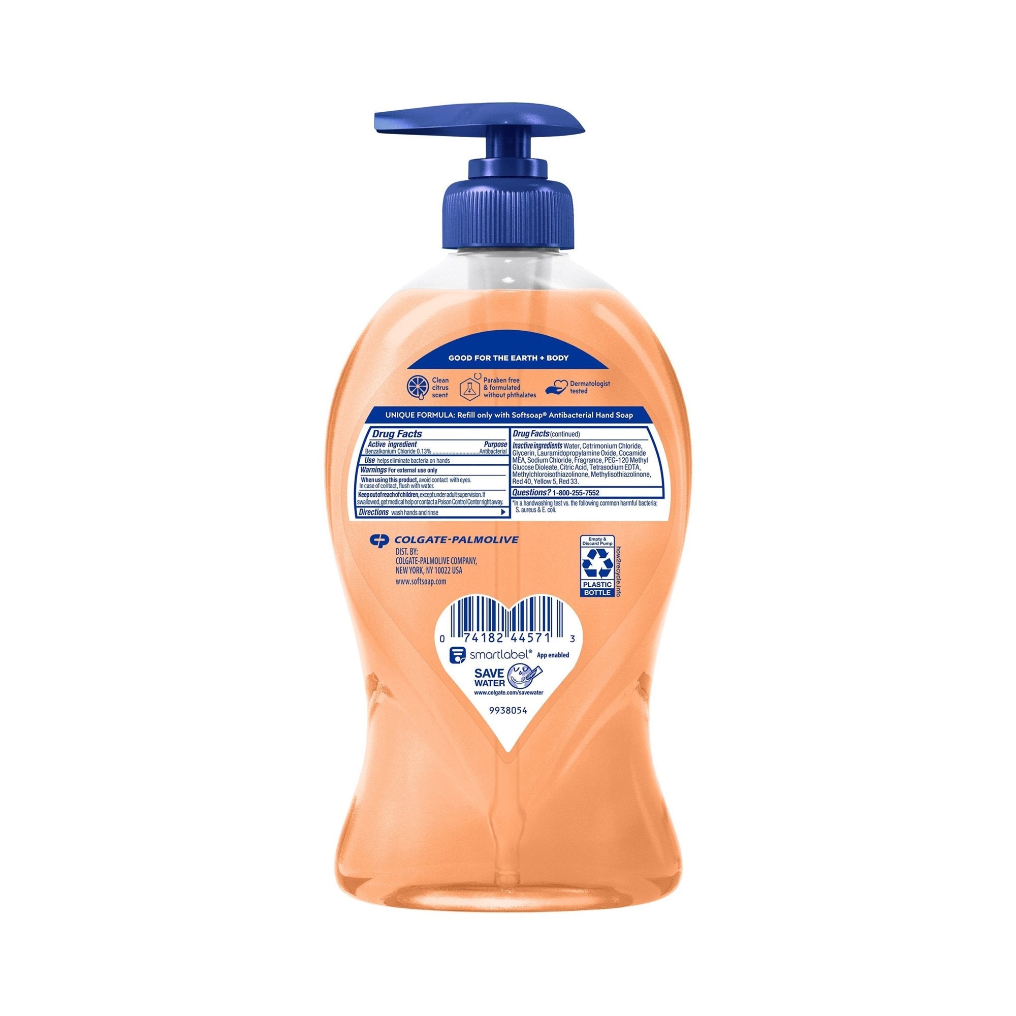 RJ Schinner Co Softsoap Antibacterial Soap, 11.25-ounce pump bottle (6/CS) 
