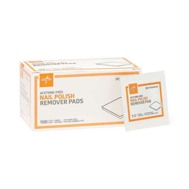 Medline Nail Polish Remover Pad Medline 1-1/4 X 3 Inch (MDS090780 / CS) 