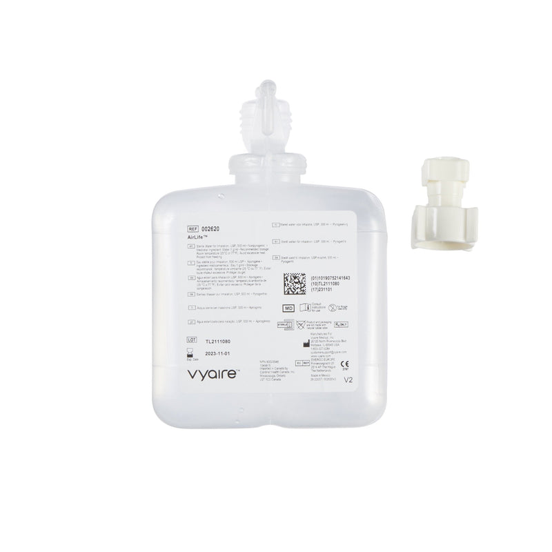 Humidifier Bottle with Adapter AirLife 500 mL Sterile Water 