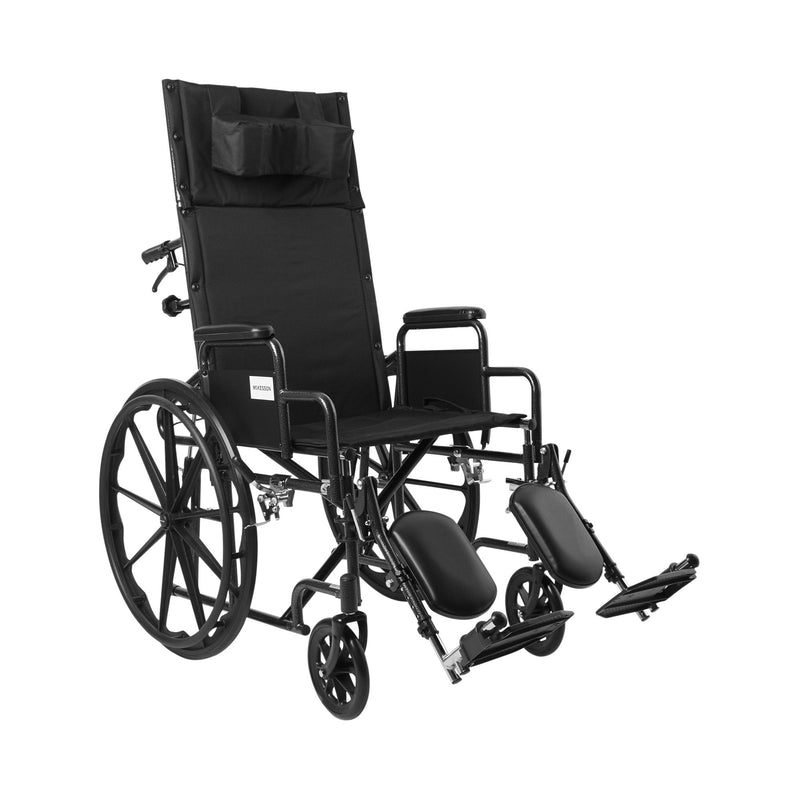 McKesson Brand McKesson Reclining Wheelchair, 20-Inch Seat Width 