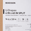 McKesson Sterile U-Drape with Split, 76 x 120 Inch (Case of 18)
