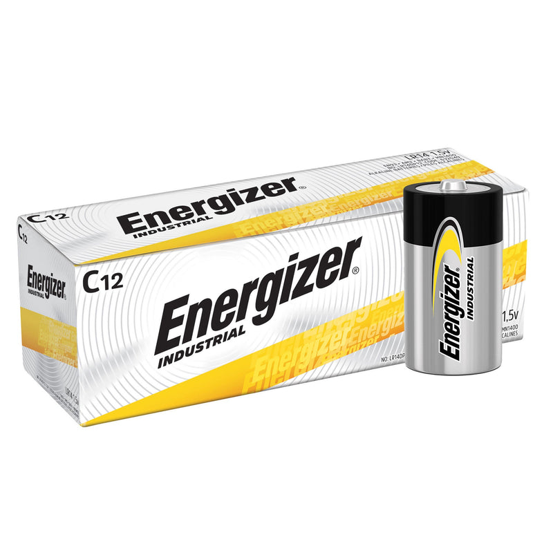 Energizer Industrial Alkaline Battery, C (Case of 72)