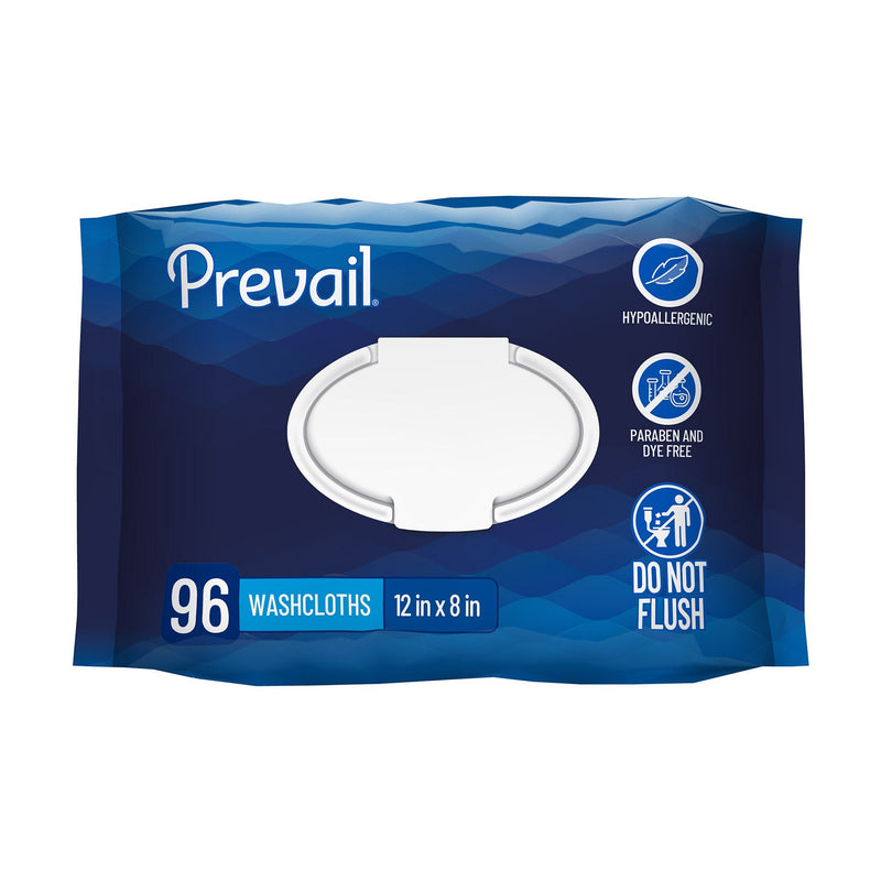 Prevail Personal Cleansing Wipe, Soft Pack, Aloe, Vitamin E, 8 x 12 Inch (Case of 576)