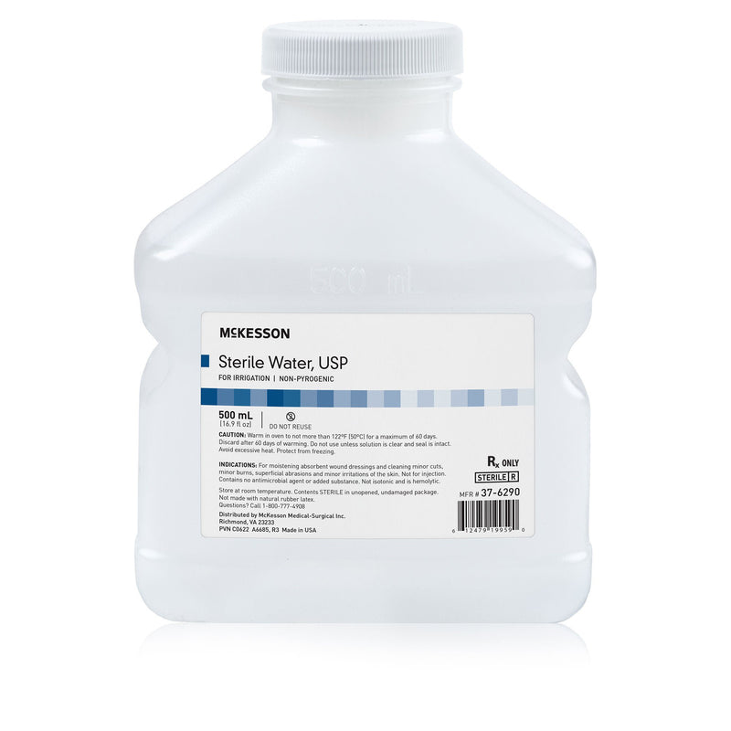 McKesson Irrigation Solution, 500 mL Screw-Top Bottle (Case of 18)