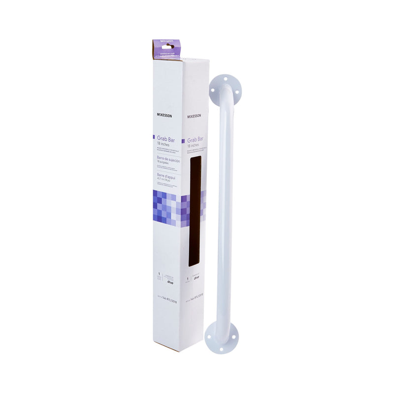 McKesson Wall Grab Bar, White Steel, 18-Inch Length (Case of 3)