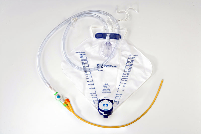 Indwelling Catheter Tray Curity Ultramer 2-Way Foley 18 Fr. 5 cc Balloon Hydrogel Coated Latex 