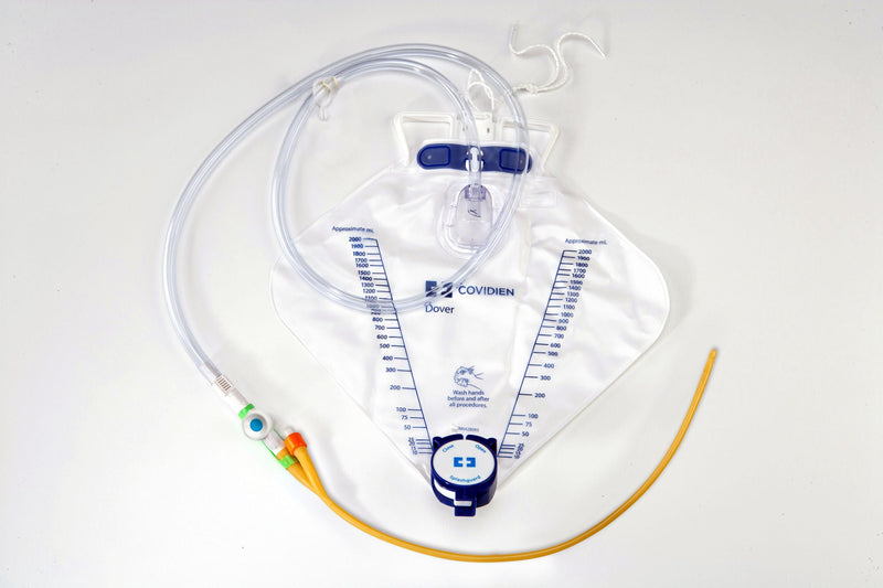 Indwelling Catheter Tray Curity Ultramer 2-Way Foley 18 Fr. 5 cc Balloon Hydrogel Coated Latex (Case of 10)