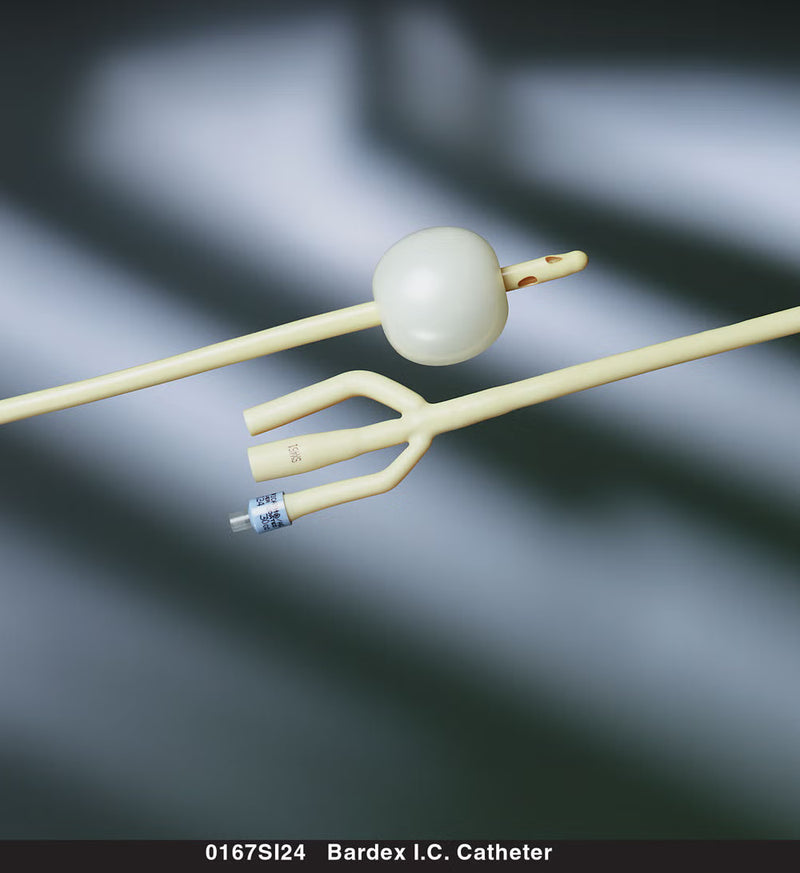 Foley Catheter Bardex I.C. 3-Way Standard Tip 30 cc Balloon 22 Fr. Latex (Case)