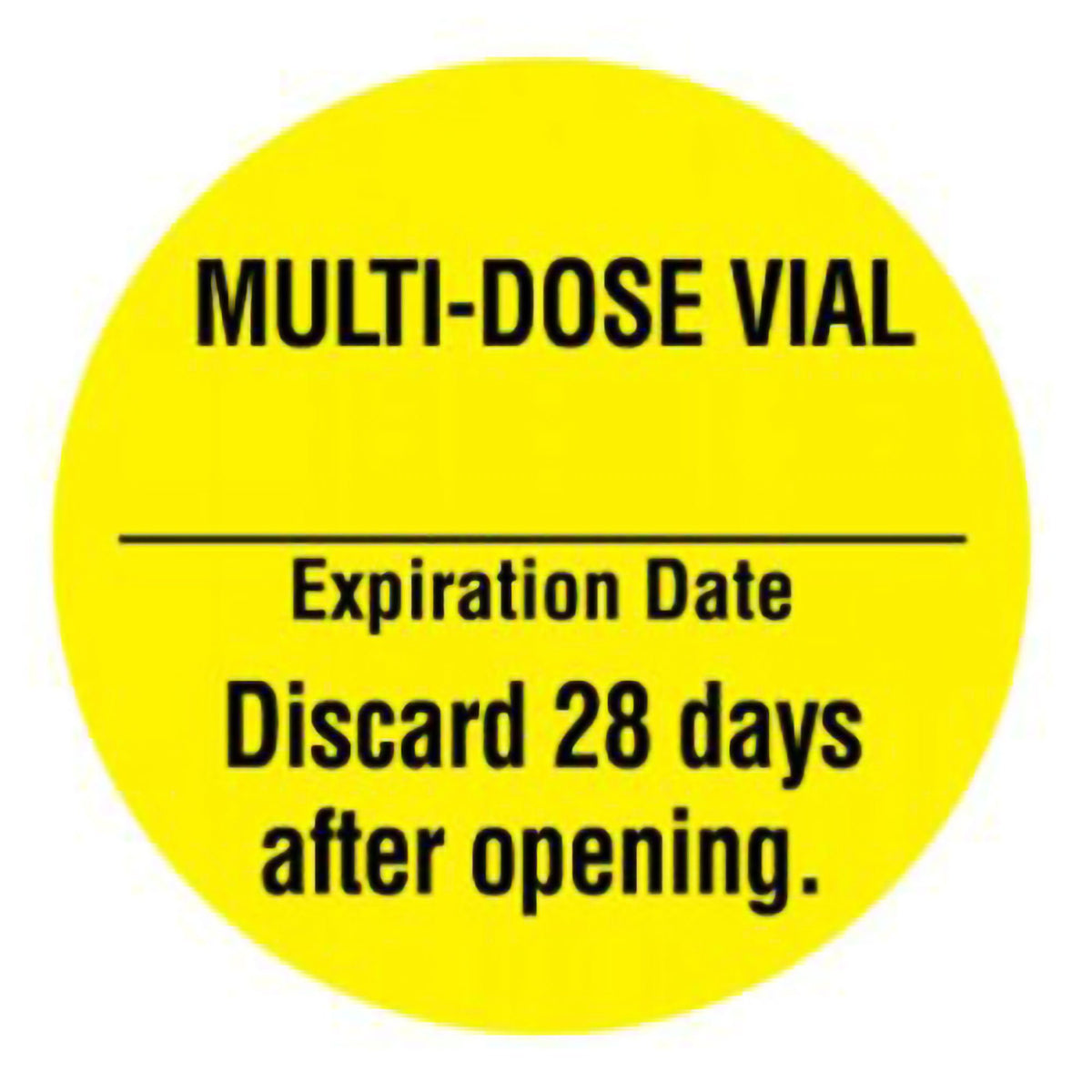 "Multi-Dose Vial Expiration Date __________ Discard 28 Days after Opening" Label (Roll of 885)