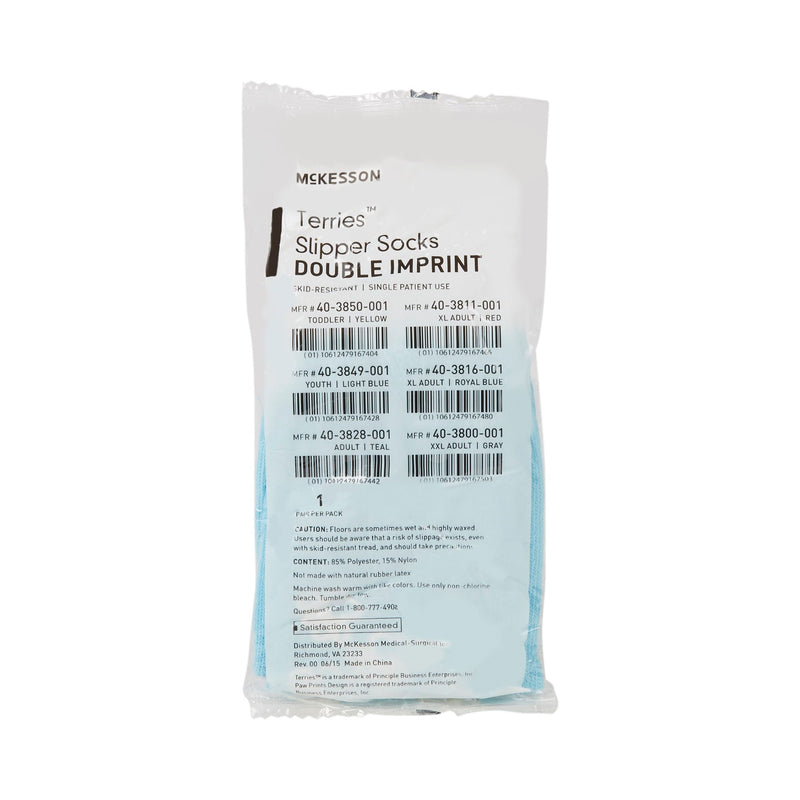 McKesson Terries Double Tread Slipper Socks, Youth 