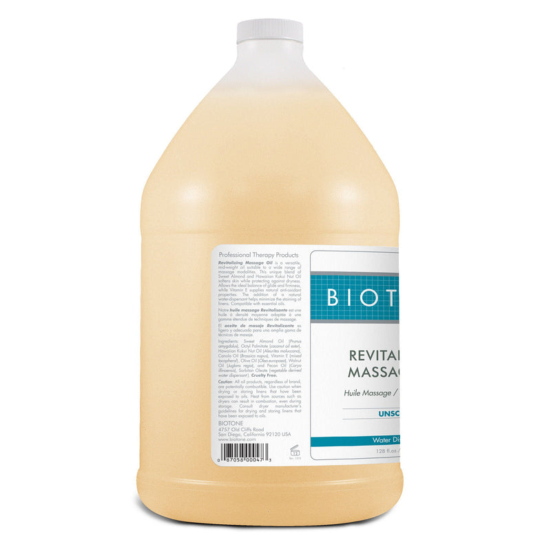 Biotene Revitalizing Massage Oil, Unscented, Water Dispersible, 1-gallon Jug