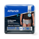 Attends for Men Absorbent Underwear, Heavy Absorbency, X-Large (Case of 64)