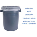 Trash Bag Boardwalk 60 gal. 0.70 mil 38 X 58 Inch White Industrial Strength Star Seal Bottom Flat Pack (100/CS)