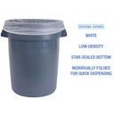 Trash Bag Boardwalk 60 gal. 0.70 mil 38 X 58 Inch White Industrial Strength Star Seal Bottom Flat Pack (Case of 100)
