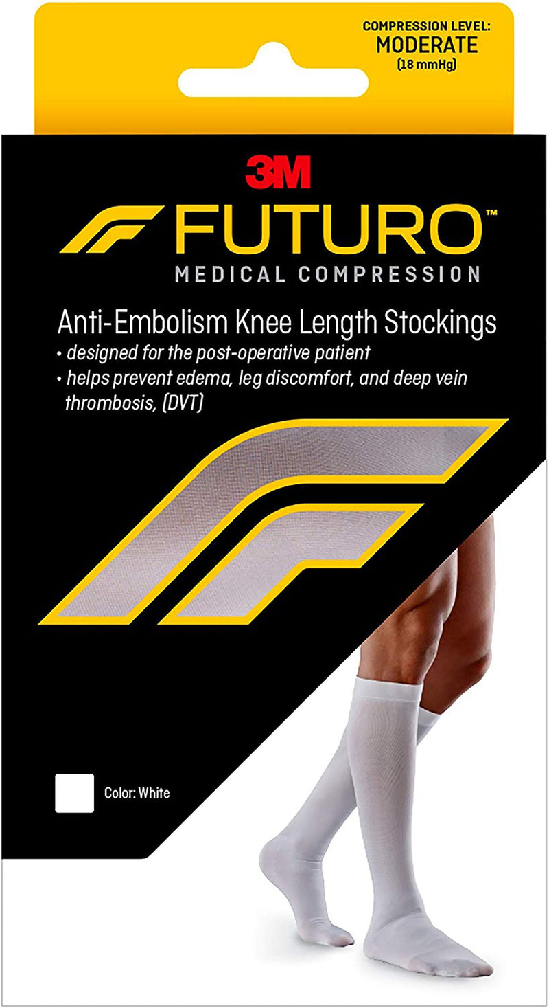 3M Futuro Anti-Embolism Stockings, Knee-High, Closed-Toe, Extra Large/Regular (6/CS) 