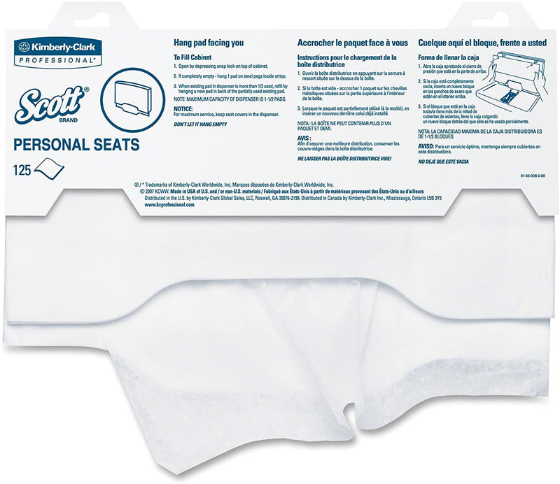 Kimberly Clark Scott Toilet Seat Cover, 15 x 18 Inch (24/CS) 