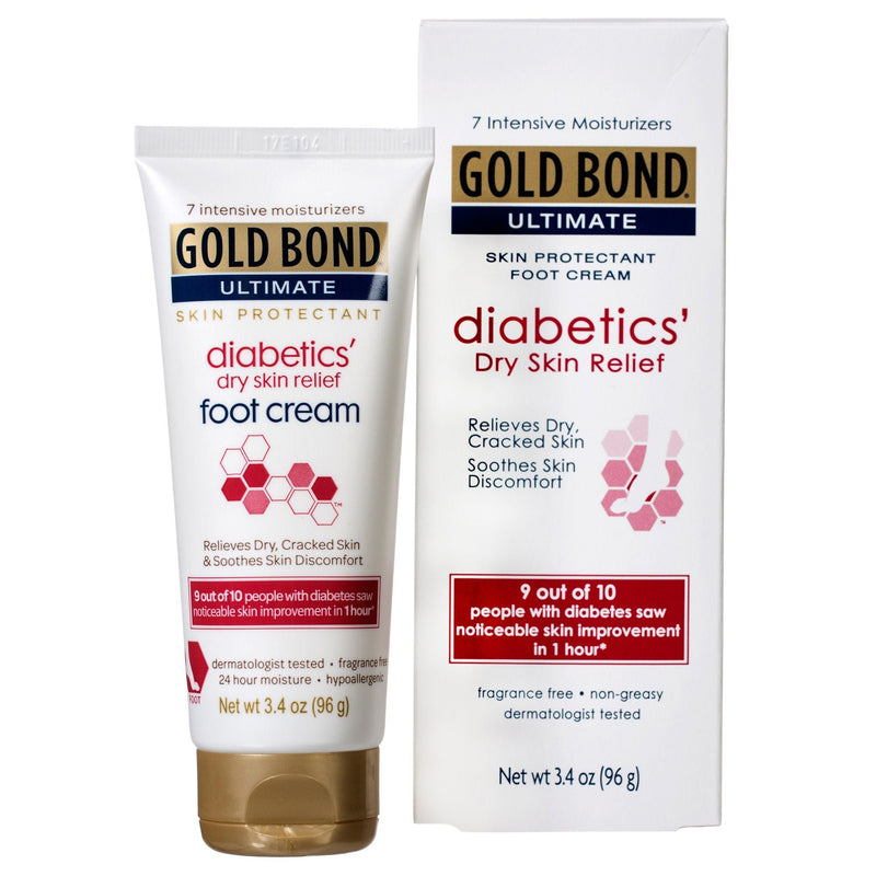 Foot Moisturizer Gold Bond Medicated Diabetics' 3.4 oz. Tube Unscented Cream (Each)