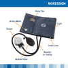McKesson Brand Aneroid Sphygmomanometer with Cuff, 2-Tube, Pocket-Size, Handheld (Case of 20)
