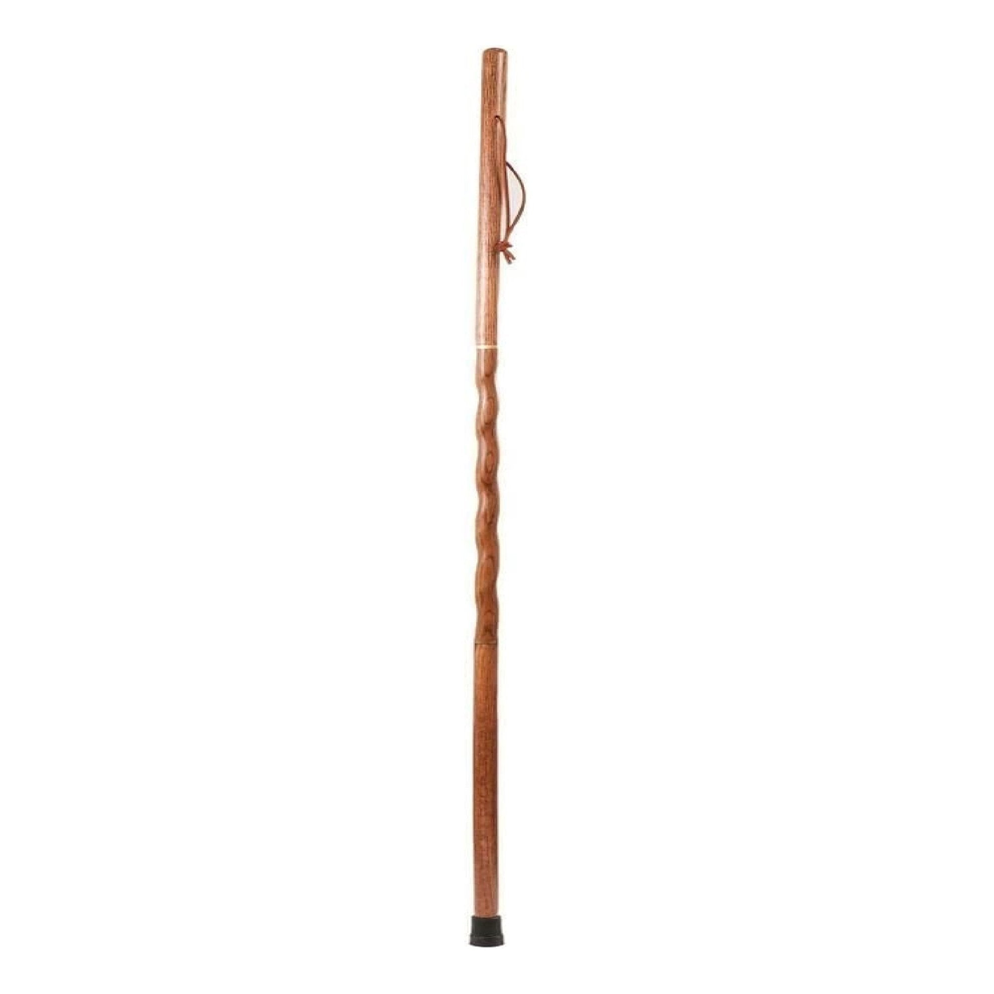 Mabis Healthcare Brazos Twisted Oak Traveler's Handcrafted Walking Stick, 55-Inch, Red 