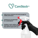 CareStock Nitrile Exam Glove, Large, Black (Case of 2500)