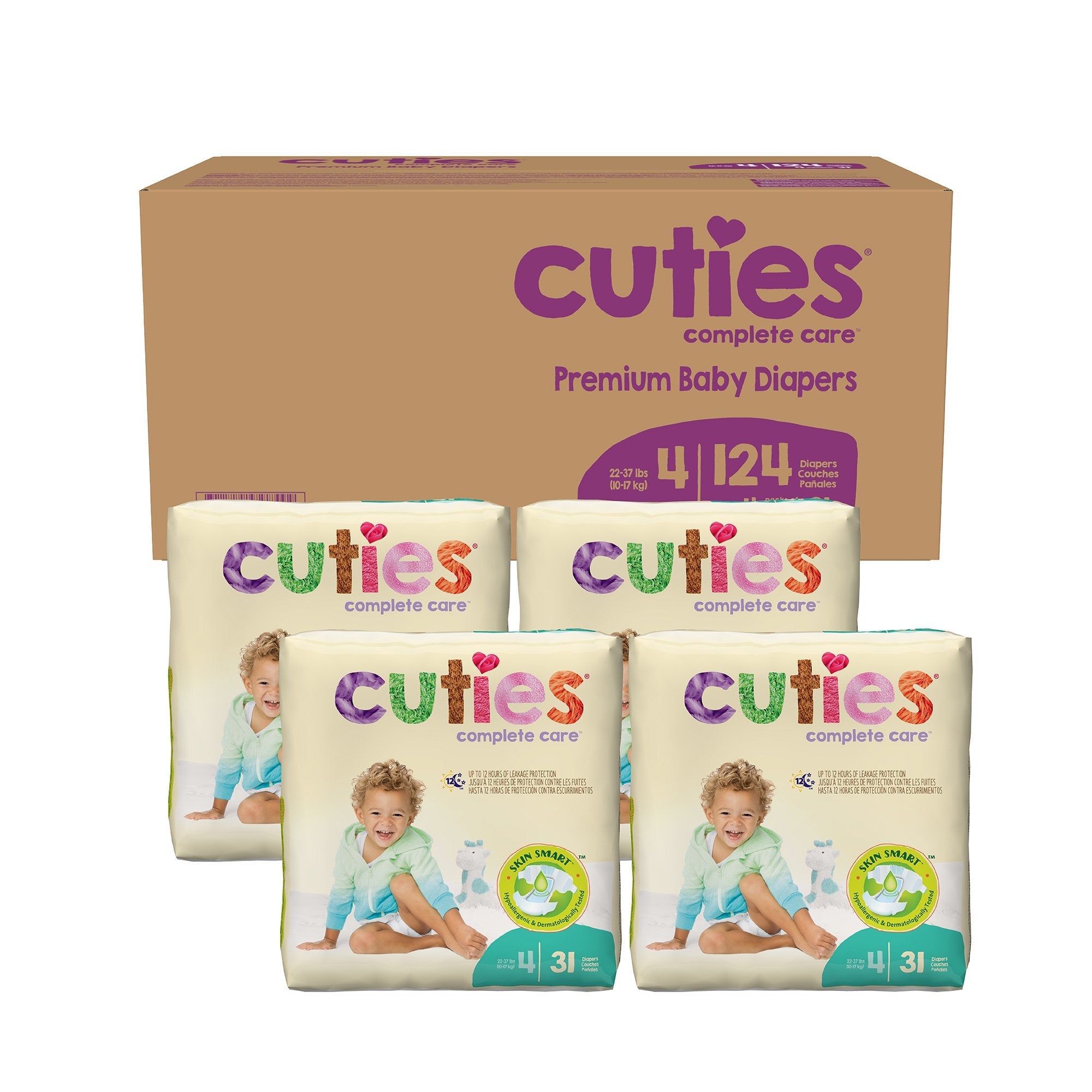 First Quality Products LLC Cuties Premium Diaper, Size 4 (4/CS) 