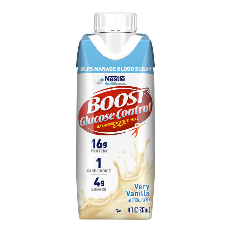 Boost Glucose Control Vanilla Balanced Nutritional Drink, 8-ounce Carton (Case of 24)