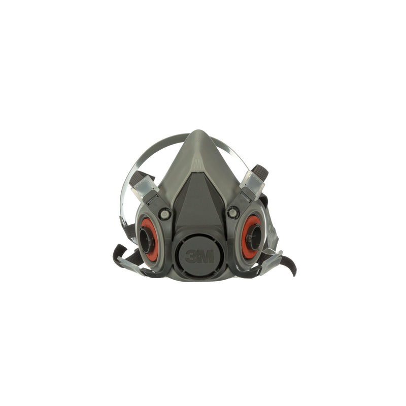 3M Company 3M 6000 Reusable Respirator Industrial Half Face 4 Point Adjustable Head Strap Medium Gray / White (24/CS) 
