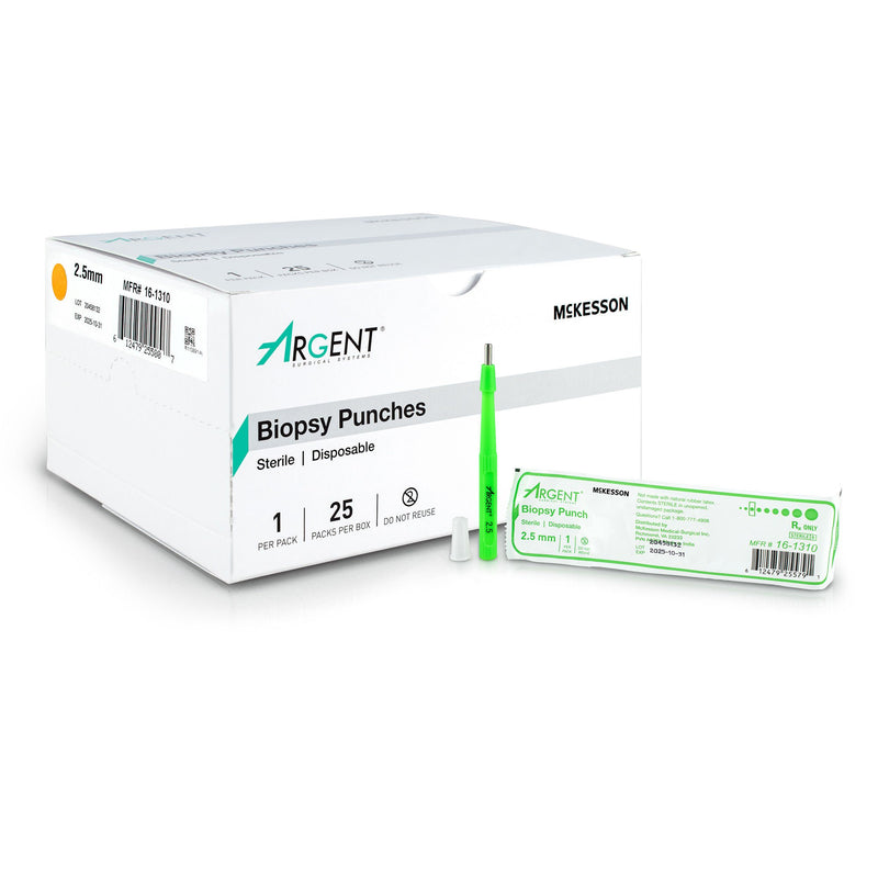 Biopsy Punch McKesson Argent Dermal 2.5 mm (Case of 100)